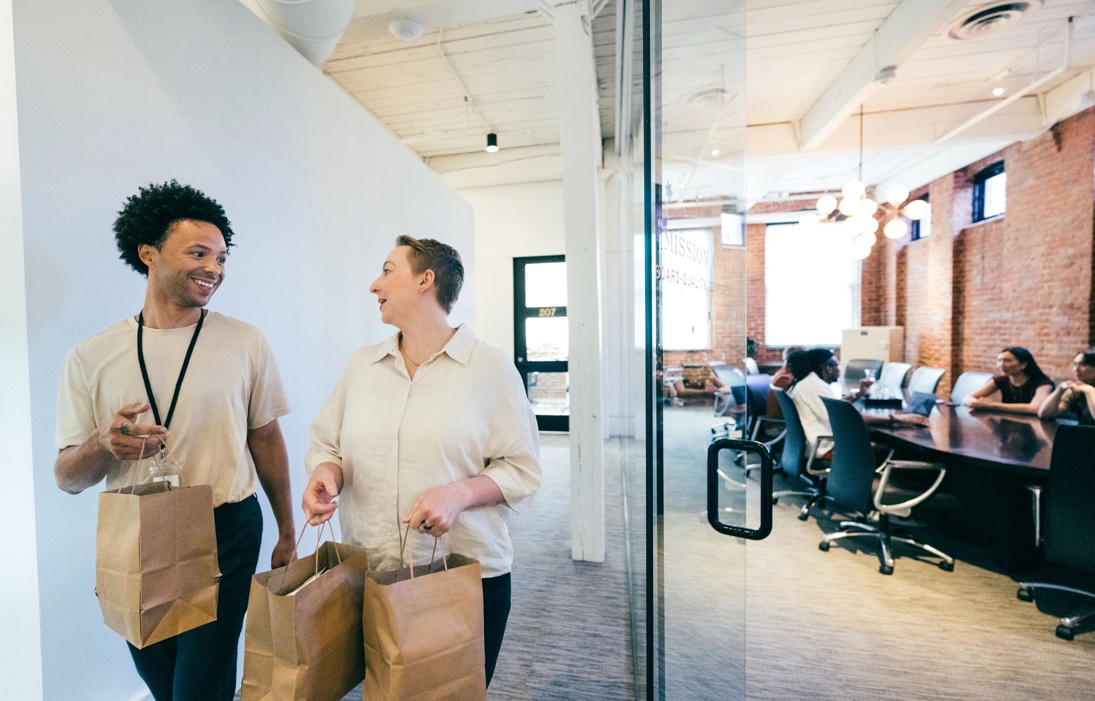 Business client in an office setting